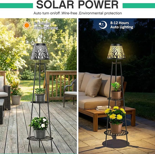 2 Pack 45.5'' Outdoor Floor Lamps - Image 2