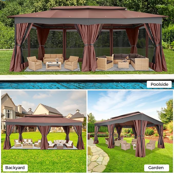 COBIZI Gazebo 12x20 Heavy Duty Gazebos - Image 2