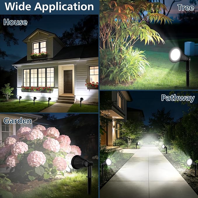 T-SUNUS Christmas Solar Powered LED Spot Light White 6000K, Separated Panel - Image 6