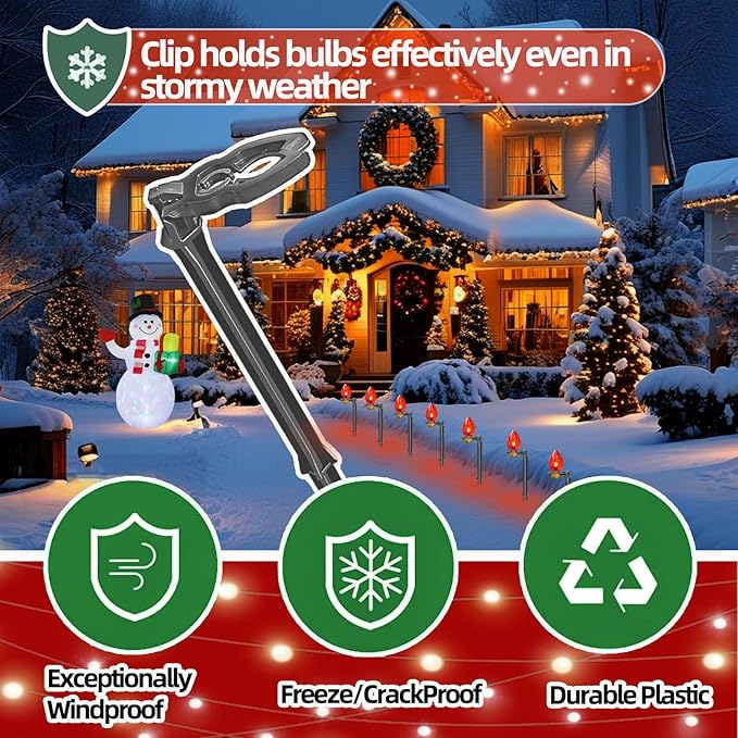 200 Pack Christmas Light Stakes 8.5"-10" - Image 3