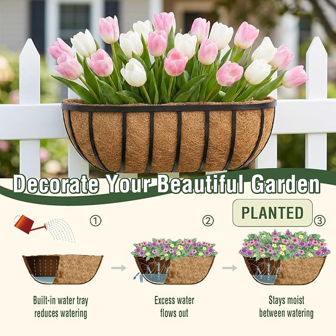 4 Pcs 24 Inch Trough Coco Liner - Image 5