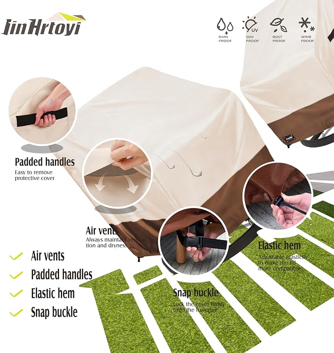 JinHrtoyi Outdoor Chair Covers 2 Pack, 35Wx37Dx38H inches Patio Chair Cover - Image 7
