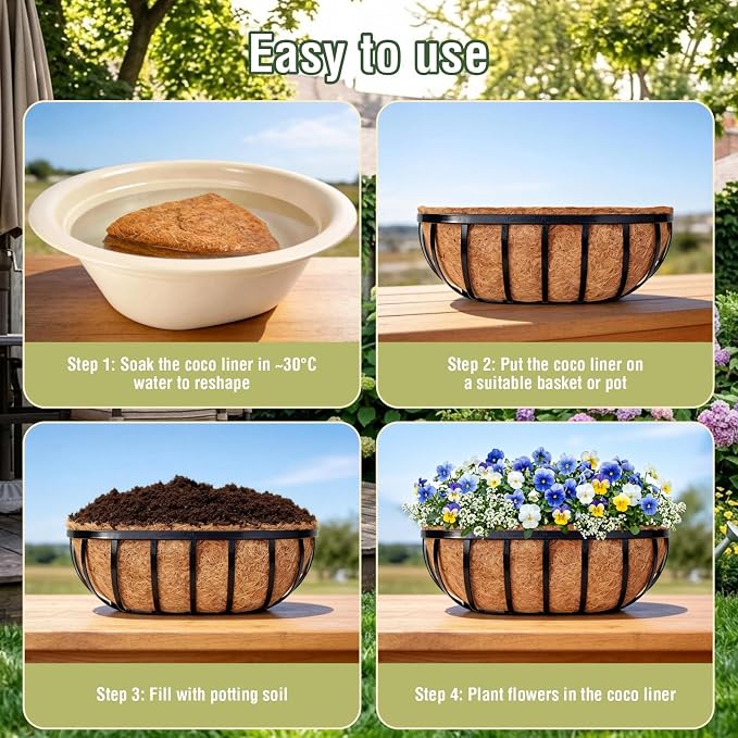 2 Pcs 36 Inch Trough Coco Liner - Image 6