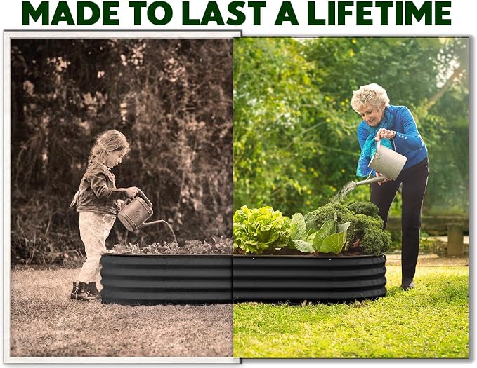 Plant & Plot Galvanized Raised Garden Beds Outdoor // 6×3×1 ft Planter Raised - Image 3