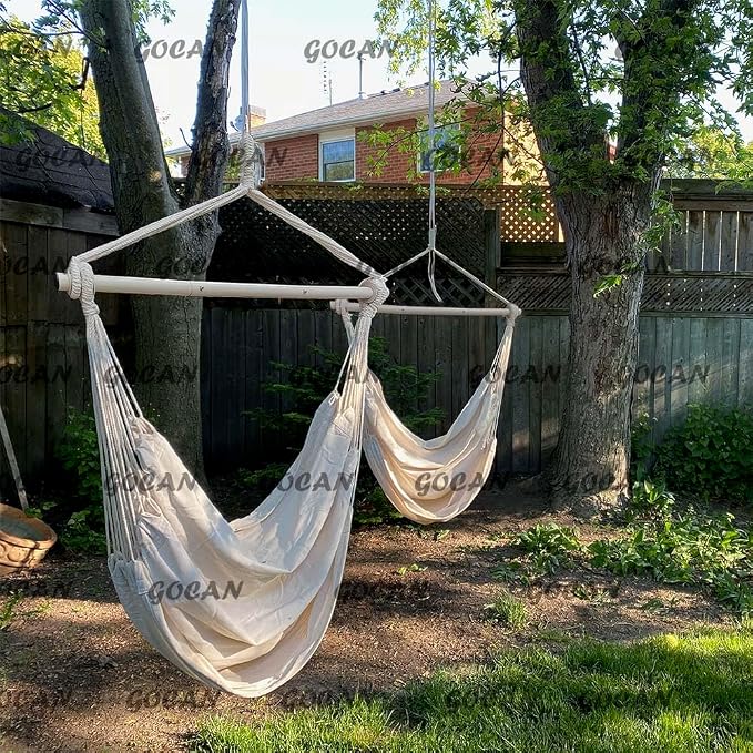 Hammock Chair Large Hammock Swing, 110 X 150cm Load 150kg, Cotton Hanging Chair - Image 7