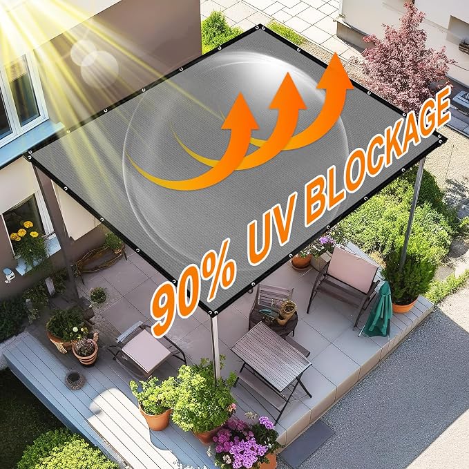Artpuch 90% Sun Shade Cloth, 4 x 16 FT Pergola Shade Cover Canopy - Image 3