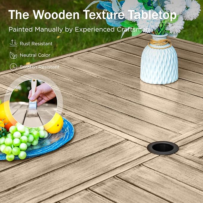 PHI VILLA 9 Pieces Outdoor Dining Set - Image 3