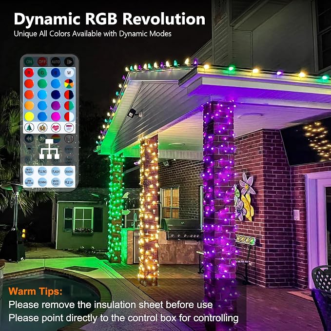 Brizled Color Changing RGB Christmas Lights, 66ft 200 LED Easter String Lights - Image 2