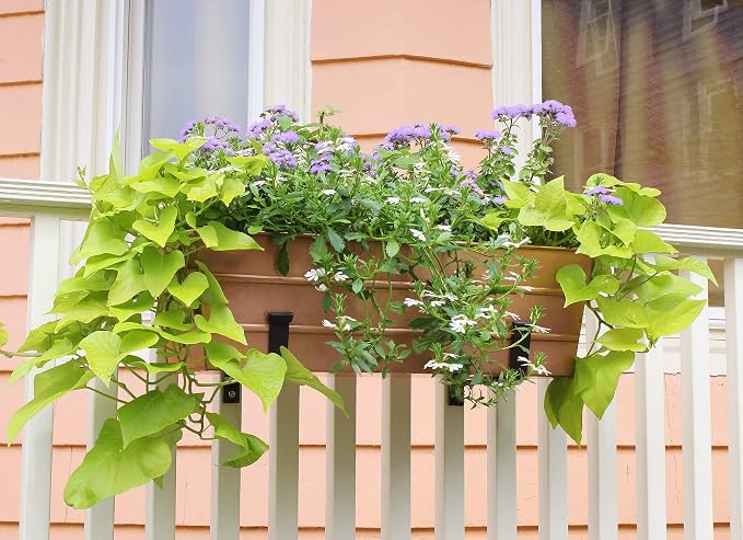 Achla Designs C-20C Copper Plated Flower Box, Medium Window Flowerbox Planter - Image 4