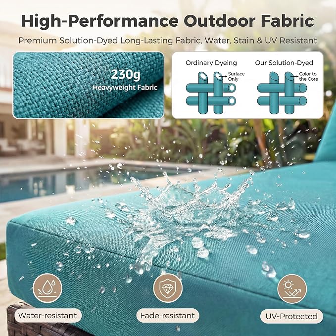 NICESOUL 6 Piece L-Shaped Patio Furniture Set - Image 9