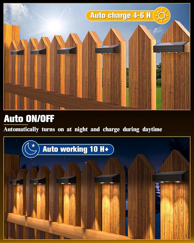 Solar Fence Lights 20 Pack, 50 Lumens Outdoor Solar Lights - Image 5