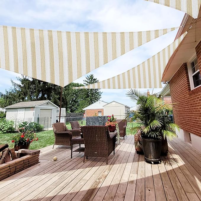 Patio Paradise 16' x 16' x 16' Sun Shade Sail Triangle Canopy Shade Cloth by Patio