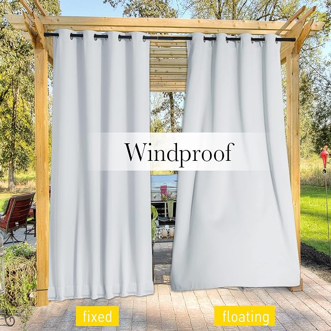 NICETOWN 2 Panels Weighted Blackout Curtains - Image 8