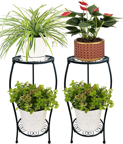 2 Pack 25.2 inch Metal Plant Stand Rack by alleegold