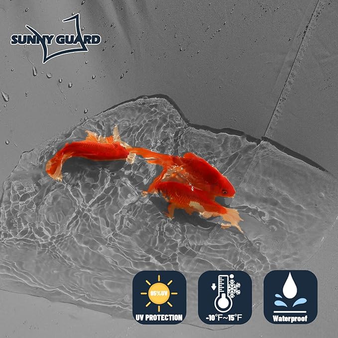SUNNY GUARD Waterproof Sun Shade Sail 6' x 9' Charcoal Rectangle UV Block - Image 2