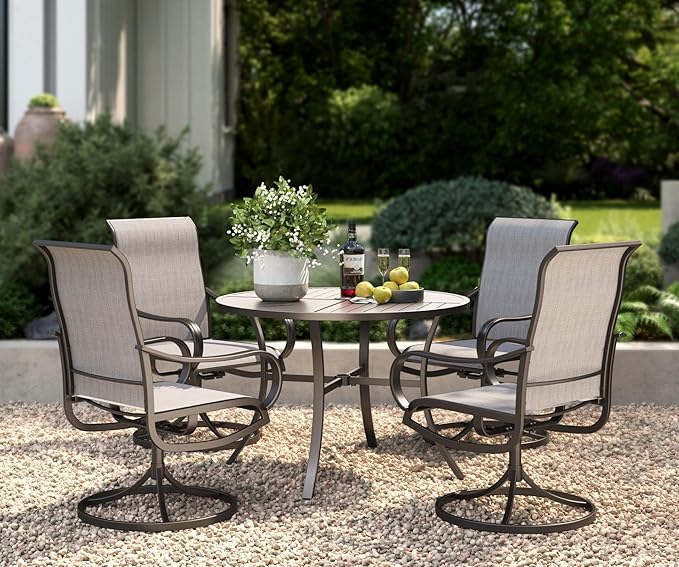 PHI VILLA 5 Piece Outdoor Patio Dining Set by PHIVILLAThepioneerofcomfortablehouseholdsupplies