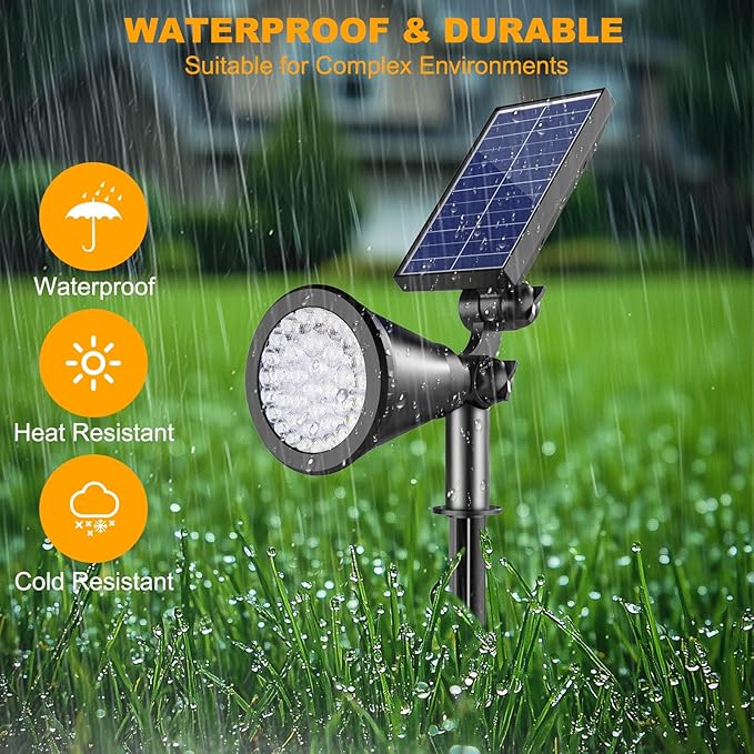 RGB Halloween Solar Spot Lights Outdoor, 36 LEDs Solar Lights Outdoor Color - Image 5