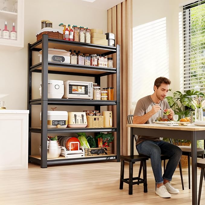 Set of 4 71"H-35"W Garage Shelving-2050LBS 5 Tier Storage Shelves, Adjustable - Image 8