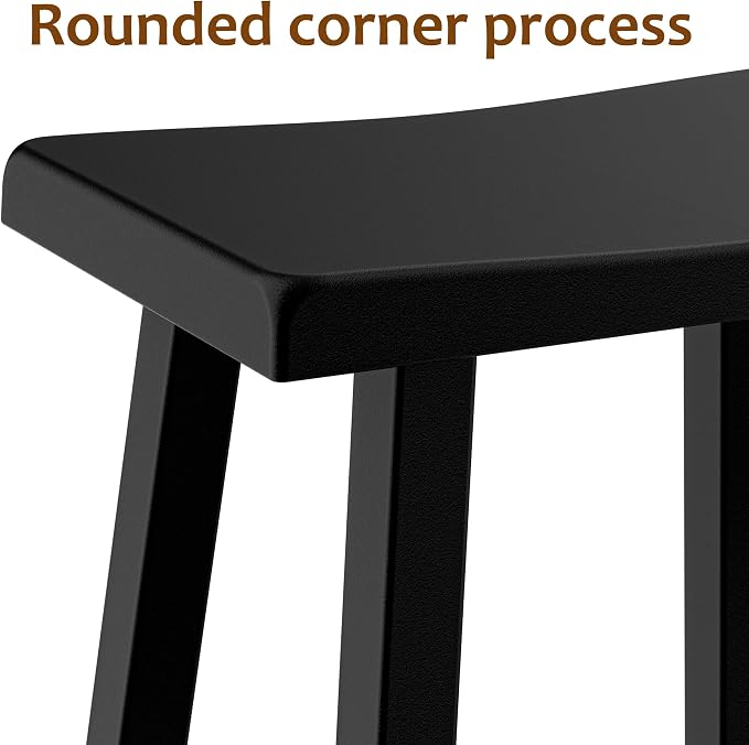 Bar Stools 29'' Outdoor Set of 4, Waterproof Modern Durable Resin Saddle Seat - Image 9