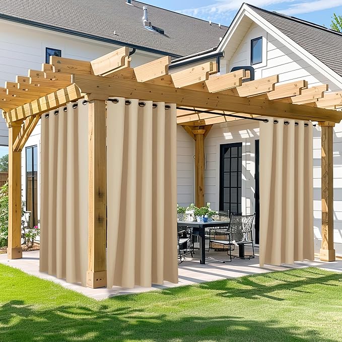 NICETOWN Waterproof Outdoor Curtain 84 inch Long by NICETOWN