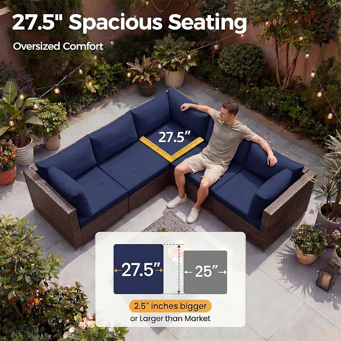 NICESOUL 10 Piece Outdoor Couch Set - Image 6