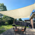 SUNLAX Sun Shade Sail 11' x 17' Butter Cream Rectangle Canopy Sail Shade Cover by SUNLAX