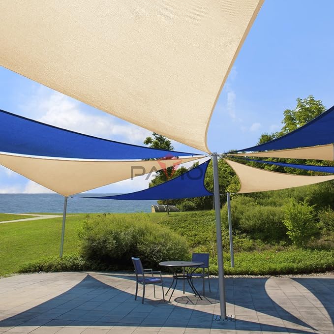 Patio Paradise 11' x 11' x 11' Sun Shade Sail Triangle Canopy Shade Cloth - Image 5