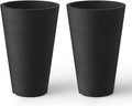 Kante Tall Round Planter Set of 2, 13 Inch Tall Decorative Planter Pots by Kante
