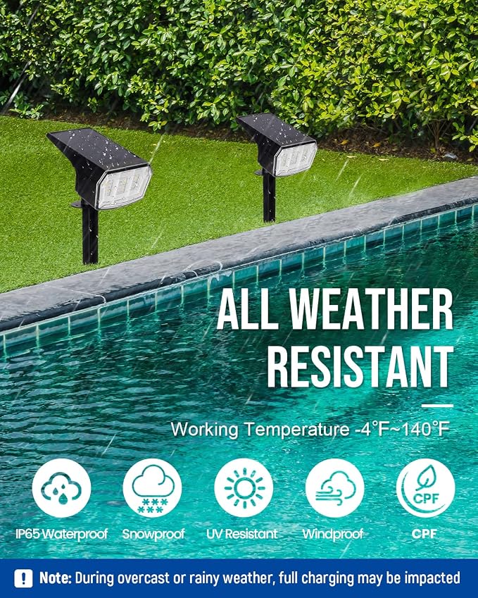 Solar Spot Lights Outdoor, 9 Lighting Modes RGB, Solar Lights Outdoor - Image 7