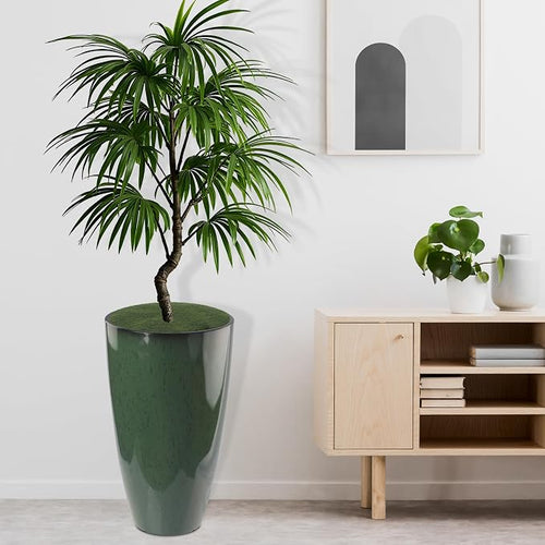 2 Packs 21 inch Tall Planter, Indoor Outdoor Round Planter - Image 2