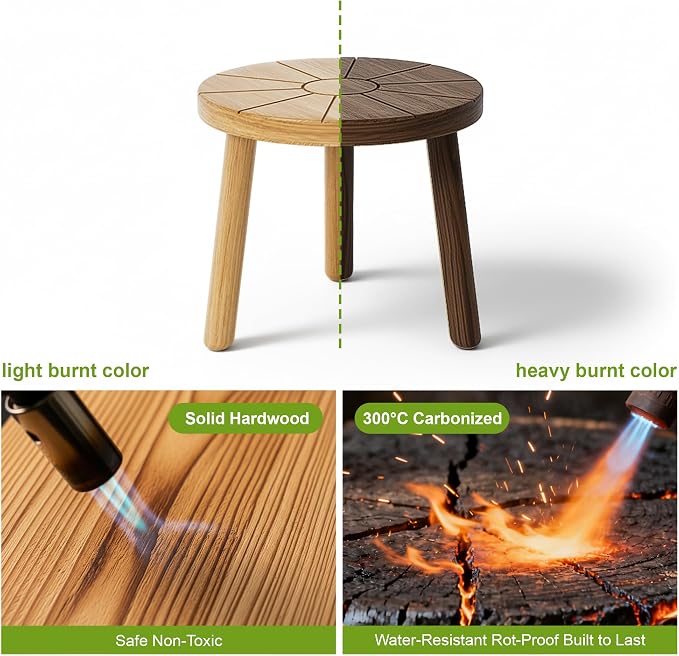 Delma Wood Plant Stands Indoor, Mid-Century Modern Plant Stool, Tall Plant Stand - Image 7