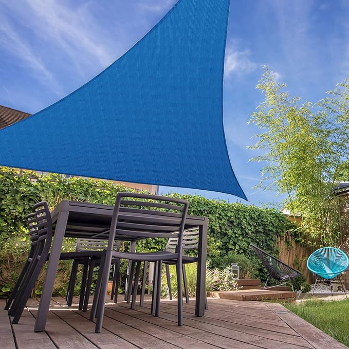E&K Sunrise 28' x 28' x 28' Sun Shade Sail Triangle Canopy Shade Cover UV Block - Image 7