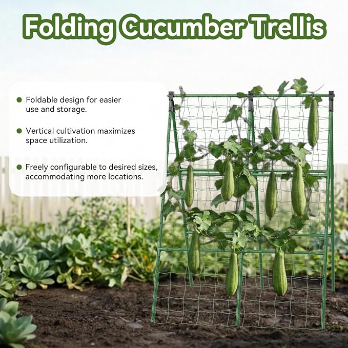 2 Pack Cucumber Trellis, A-Frame Vegetable Trellis - Image 3