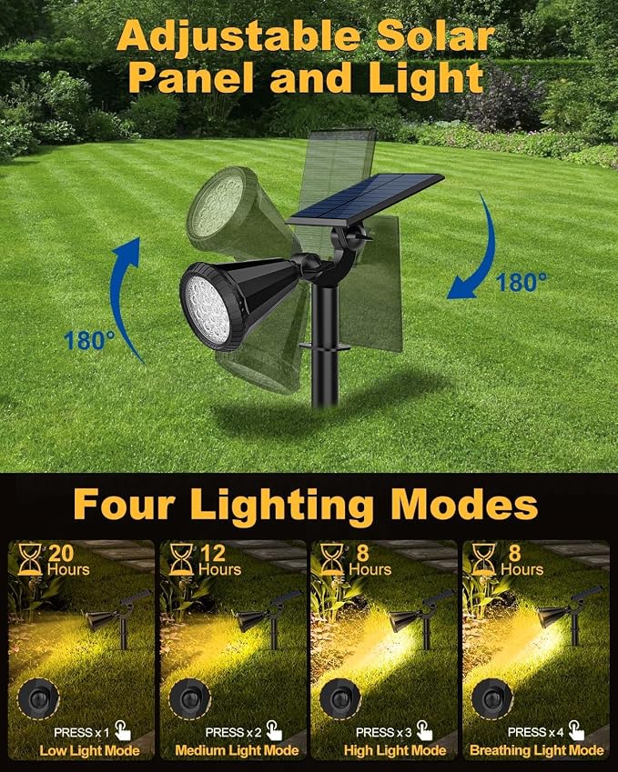 Solar Spot Lights Outdoor, 10 Pack Outdoor Solar Lights - Image 4
