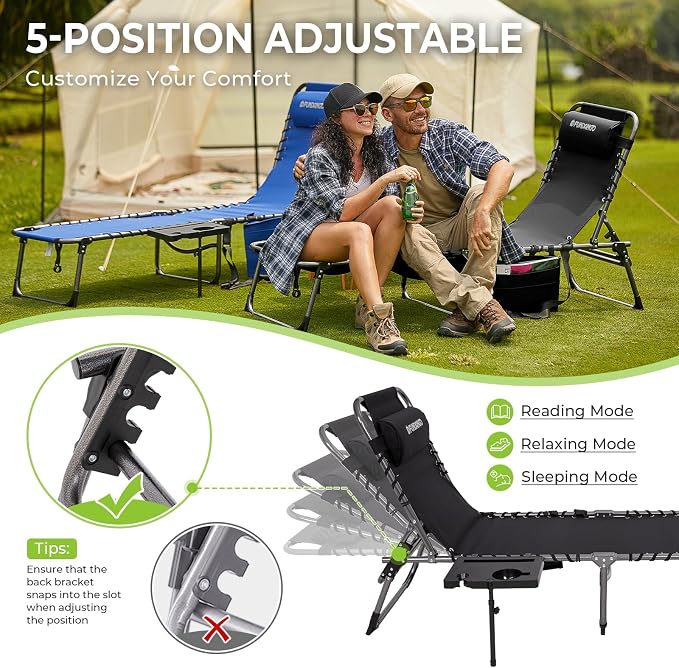 FUNDANGO Folding Chaise Lounge Chair - Image 6