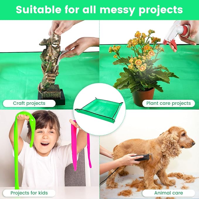 Repotting Mat for Indoor Plant Transplanting Control Mess, 26.8"X26.8" - Image 4