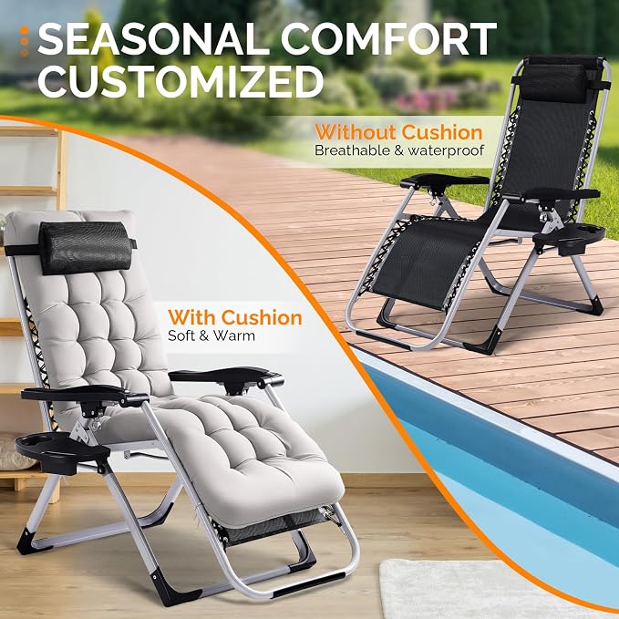 VINGLI Padded Zero Gravity Chair, Lounge Chair - Image 7