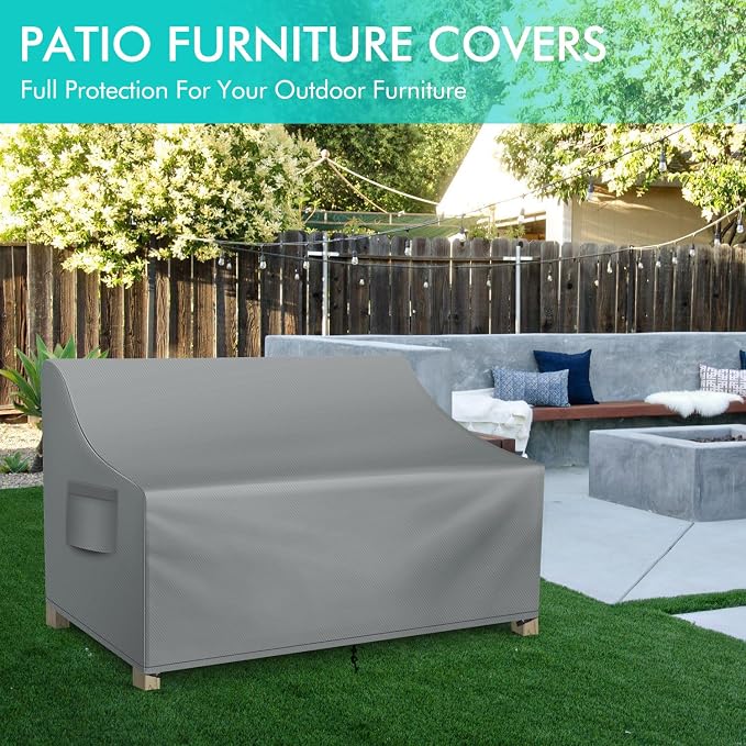 WLEAFJ Patio Sofa Cover Waterproof, 2-Seater Patio Loveseat Cover, Heavy Duty - Image 5