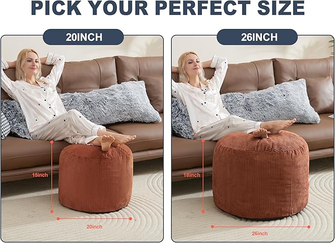 Pouf Ottoman Foot Stools Ottoman - Image 2