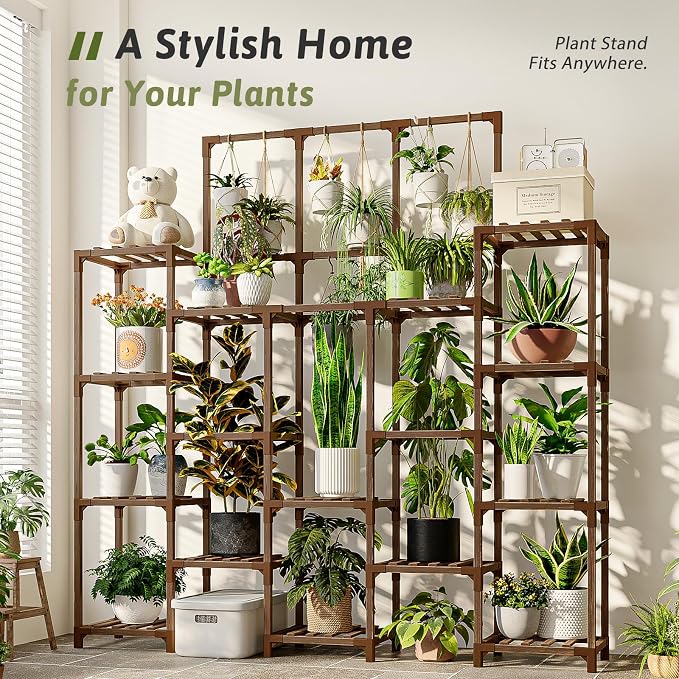 Plant Stand Indoor Outdoor 63" Tall Plant Shelf - Image 2
