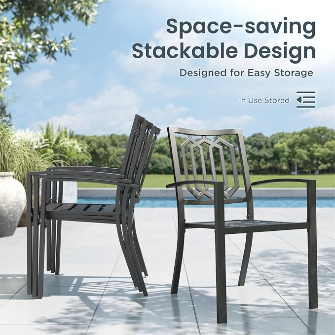 PHI VILLA 9 Pieces Outdoor Dining Set - Image 4
