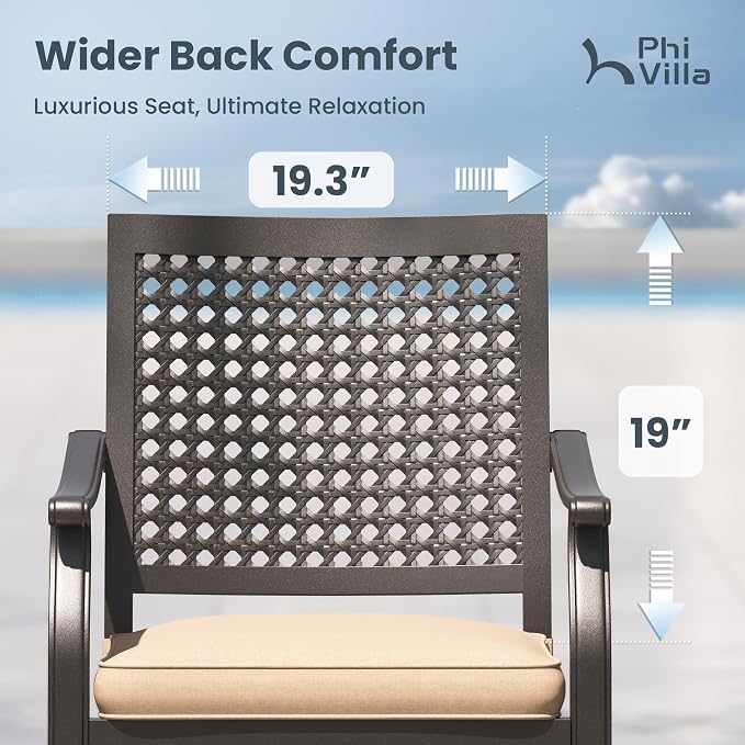 PHI VILLA 5 Pieces Outdoor Dining Set - Image 7