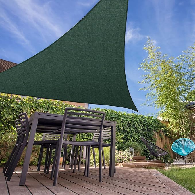 E&K Sunrise 27' x 27' x 27' Sun Shade Sail Triangle Canopy Shade Cover UV Block - Image 7