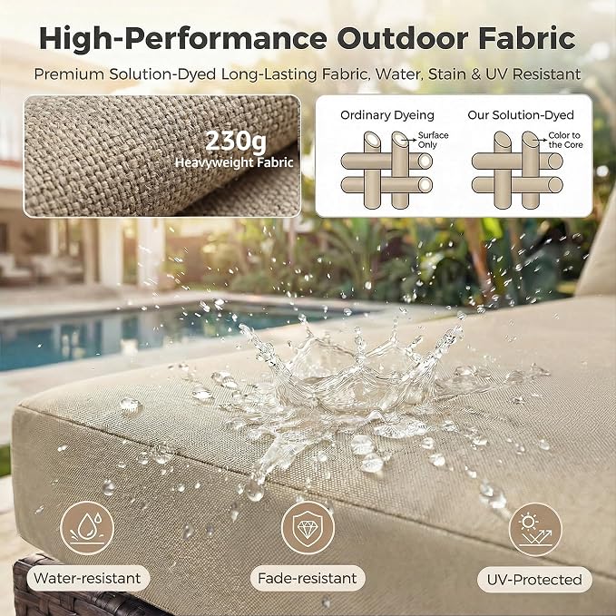 NICESOUL 7 Piece Outdoor Patio Furniture Set - Image 9