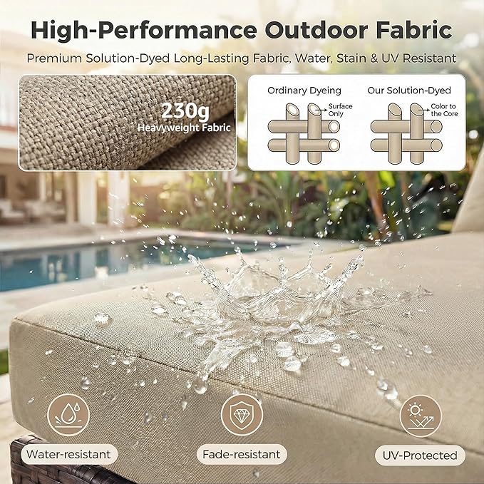 NICESOUL 7 Piece Outdoor Patio Sectional Furniture Set - Image 9