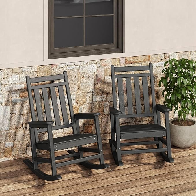 HDPE Rocking Chair Outdoor Set of 2 by Garvee