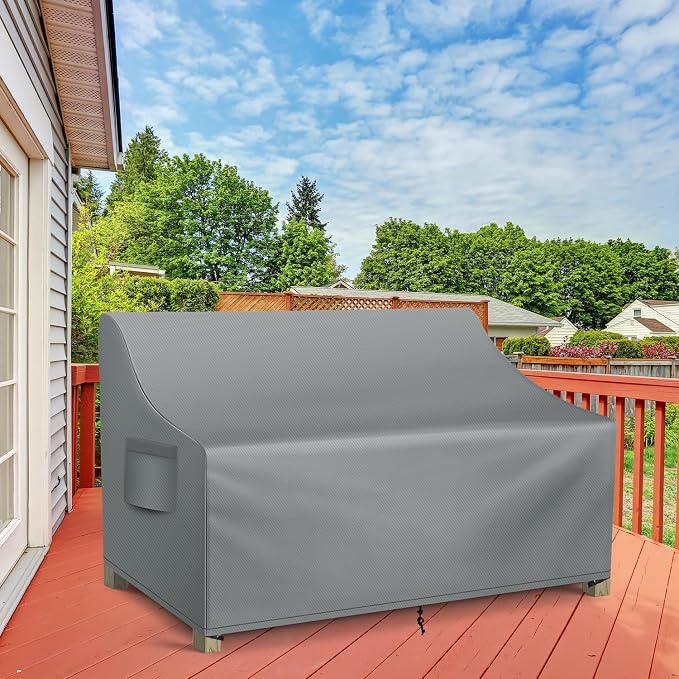 WLEAFJ Patio Sofa Cover Waterproof, Outdoor Loveseat Cover, Heavy Duty Outdoor - Image 7