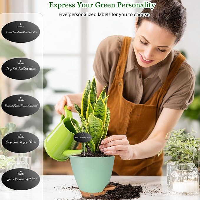 Self Watering Pots for Inoor Ourdoor Plants 8/7/6.5/6/5 Inch Plastic Planters - Image 8