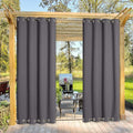 NICETOWN Weighted Outdoor Patio Curtain & Drape Waterproof 84 Long, Top and by NICETOWN