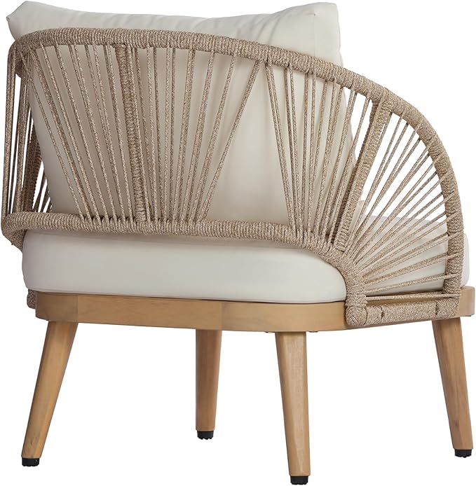 Merax 4-Piece Acacia Wood Patio Conversation Set - Image 6
